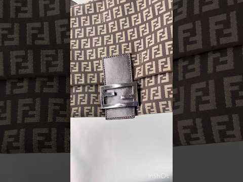 Fendi Zucca Baguette Shoulder Bag Brown FF Logo