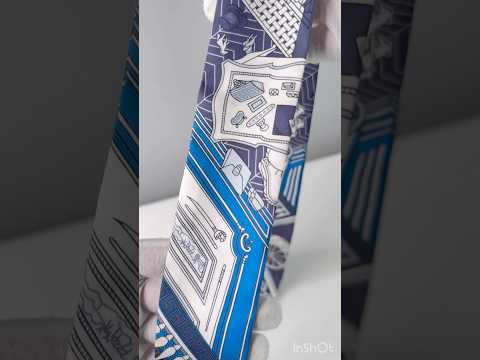 Hermès Objets de Curiosité Blue Silk Twilly Scarf